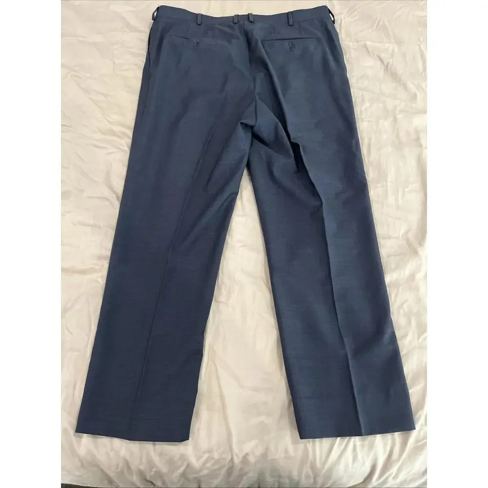 NORDSTROMS MENS BLUE DRESS PANTS WOOL AND MOHAIR 36x28 GREAT CONDITION!